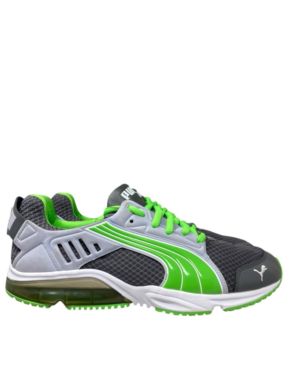 Puma Powertech Blaze Running Shoes Mens 10‎ Gray Green Athletic Sneakers